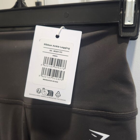 NWT Gymshark Ribbon Leggings Green Size XS - Picture 2 of 4